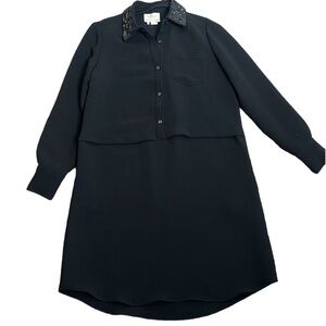 Kate spade back shirt dress sequins collar mini dress size S